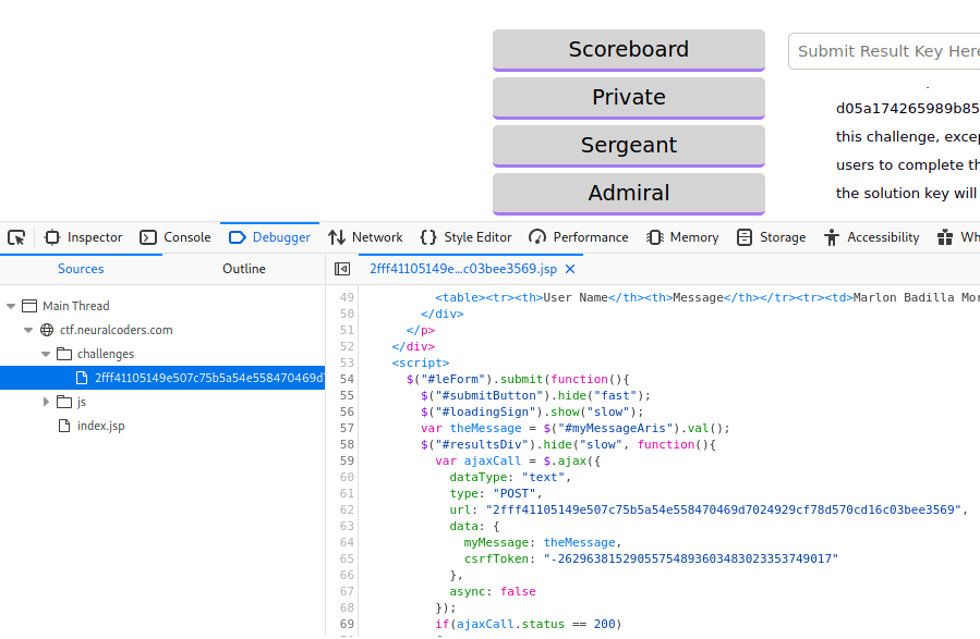 CrossSiteRequestForgeryChallengeSixToken